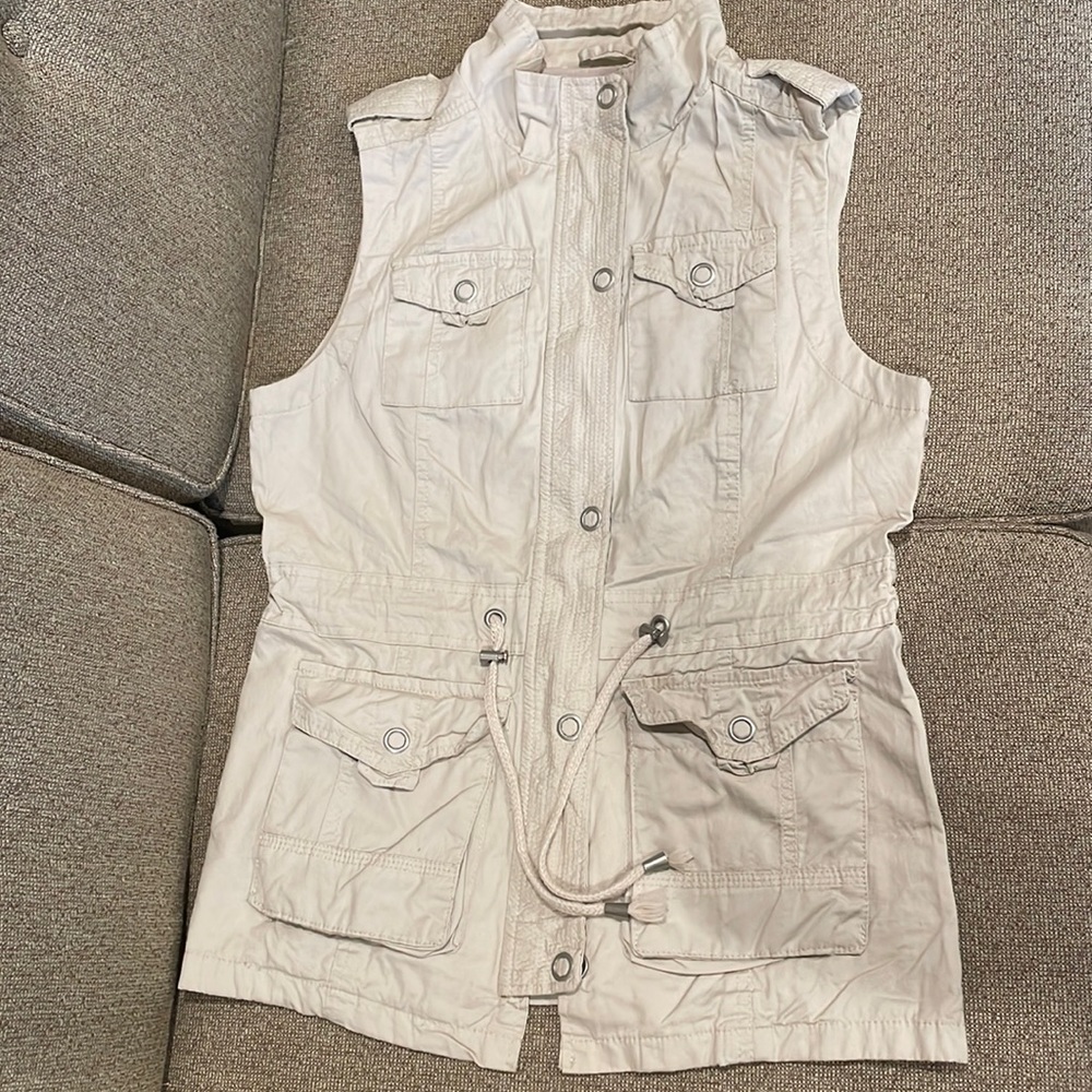 Snobbish Cargo Vest in cream